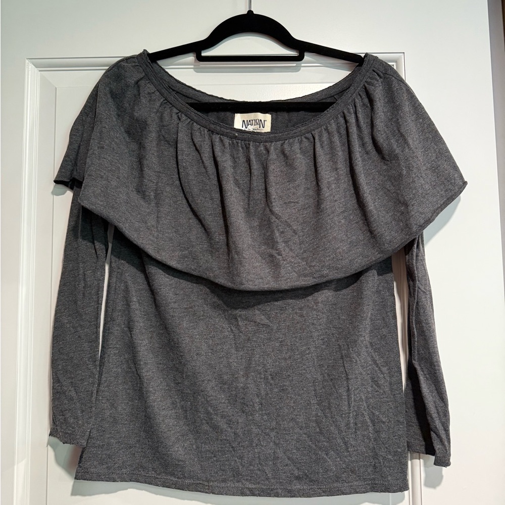 Off Shoulder Long-sleeve T